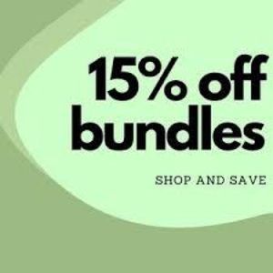 Bundle and save 15% and watch the PRICE DROP PLUS DISCOUNTED SHIPPING!!